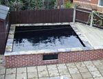 A Koi pond fibreglassed by GRP